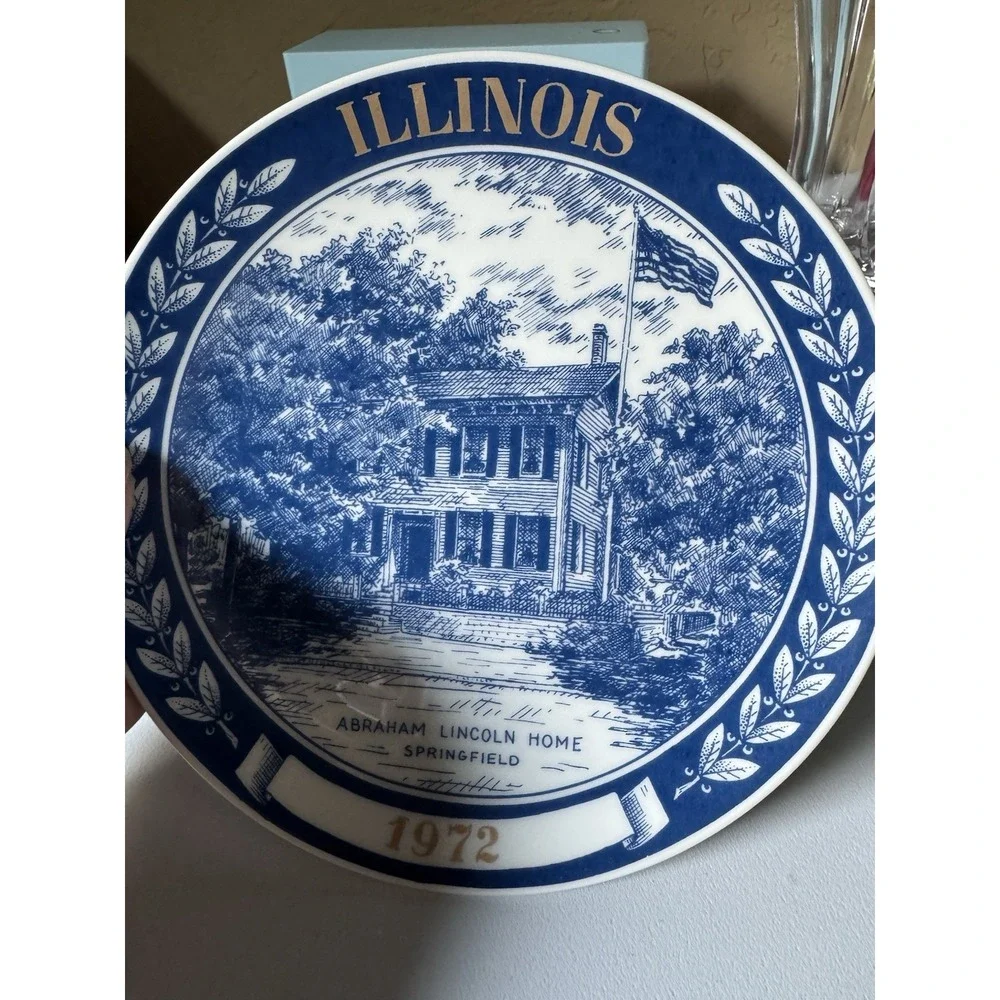 Vintage 1972-73 Illinois Lincoln/ Grant Home Collector Plate Set Decor Danmark